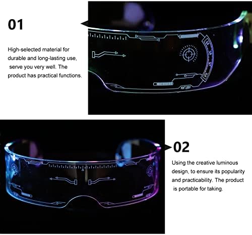 1 pc דקורטיבי LED משקפיים זוהר לקישוט בר חג לקישוטים לבית/קיר/חדר
