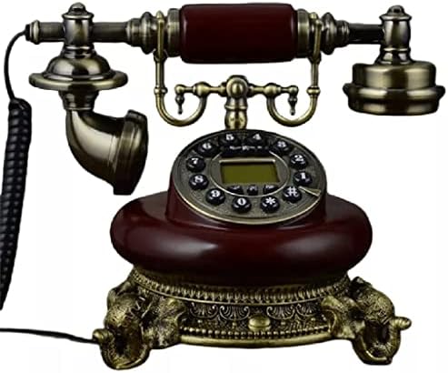 SEASD עתיק טלפונים קבועים זיהוי בית קווי קו קווי שרף טלפון וחיקוי מתכת לחיוג כפתור ללא ידיים