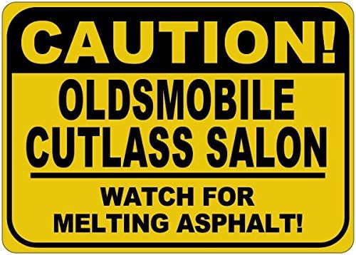 אולדסמוביל סלון זהירות זהירות שלט אספלט - 12X18 אינץ '