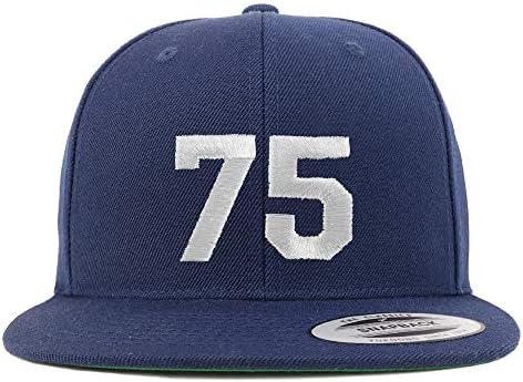 טרנדי הלבשה חנות מספר 75 לבן חוט רקום שטוח ביל סנאפבק בייסבול כובע