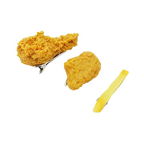 3 יחידות סימולציה מזון סיכות עוף רגל עוף נאגט צ ' יפס בצורת סיכות