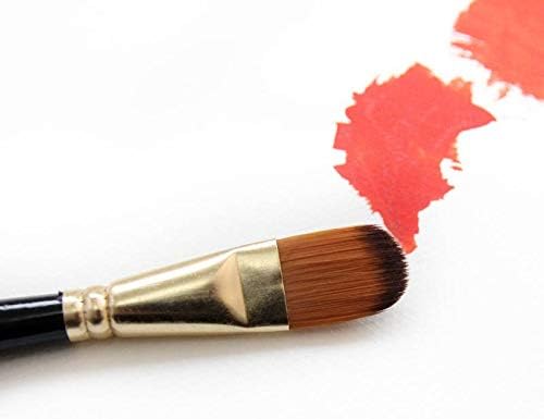 WXBDD 5 יחידות אמן עץ ידית עץ מברשת צבע ציור ציור שמן אקרילי ציור עט ניילון מברשת ציור שיער