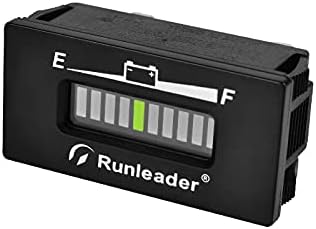 RunleAder 12/24V 36V 48V LED מחוון קיבולת סוללה, טעינה סוללה ובוחן פריקה עבור מכונת ערימה של עגלת גולף קרוואן נסיעות קרוואן Go-Kart וציוד