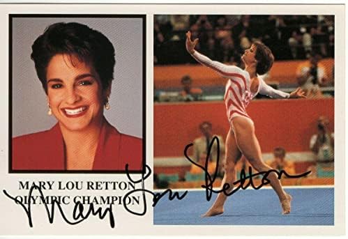 מרי לו רטטון חתמה על גלויה עם גלויה על חתימה על אגדת התעמלות JSA QQ62714 - תמונות ספורט עם חתימה