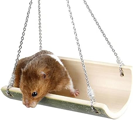 נדנדה של אוגר לכלוב, צעצוע נדנדה של אוגרי עץ, נדנדה קטנה לעכבר גמד עכבר גרביל צ'ינצ'ילה גינאה שפן