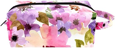 תיק מטענה לגברים, מארגן טואלט טיולים DOPP ערכת שקית גילוח עמידה במים לאביזרי מוצרי טיפוח, פרחים ורודים בצבעי מים אביב פרחוני