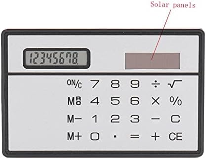Cujux 8 ספרות מחשבון כוח סולארי דק עם תכנון כרטיסי אשראי מסך מגע מחשבון מיני נייד ללימודי עסקים