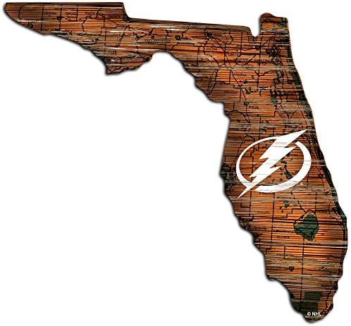 יצירות מאווררים NHL Tampa Bay Lightning Unisex Tampa Bay Lightning Mini Roadmap State State, צבע צוות, 12 אינץ '