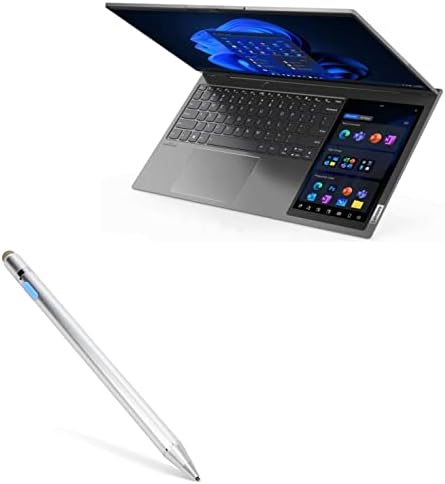 עט חרט בוקס גרגוס תואם לספר Tarndbook Lenovo Plus Gen 3 - Stylus Active Active, Stylus אלקטרוני עם קצה עדין במיוחד - כסף מתכתי