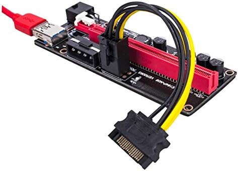 BEC NETECH PCIE PCI EXPRESS RISER GPU CARD CARD WARSER CARD, כבל USB 4.0 של 60 סמ, 4 קבלים מוצקים, שתי אפשרויות חשמל של 6PIN ו- MOLEX