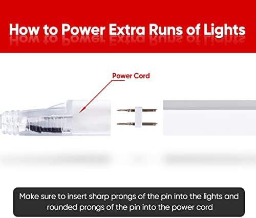 ברק דקור צרור מוצרים של כבל חשמל חבילה עם אדום 20 מ ' /65.6 רגל הוביל ניאון חבל אורות ערכת