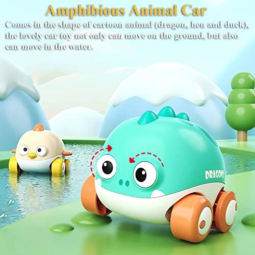 טייק אמייביה צעצוע של מכונית חיה, צעצועים של ברווז אמבטיה צעצוע דרקון דרקון צעצוע מכונית רכב אמבטיה