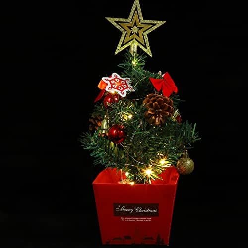 OperitAcx מיני חג המולד עץ עם כדורי קישוט קליל