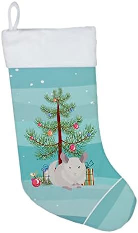 אוצרות קרוליין CK4437CS לבן דומיננטי דומיננטי גרב חג מולד שמח, אח תלויים גרביים עונת חג המולד עיצוב חג מפלגה קישוטי חג משפחתי,