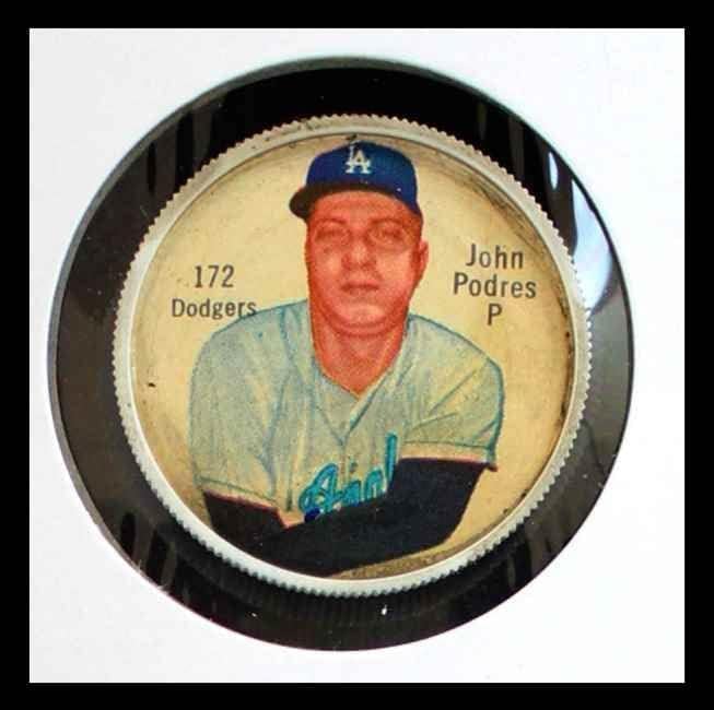 1962 מטבעות סלדה 172 ג'וני פודרס לוס אנג'לס דודג'רס דודג'רס טוב