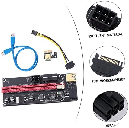 Solustre 1 הגדר PCIE PCIE 1X עד 16X 6PIN מתאם כבל הרחבה מתאם DSL כבל USB מתאם PCIE USB כבל נתונים כבל PCIE אביזרים PCI- ERISER EXPRESS