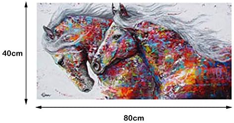 DFDGBD שמן מלא ציור שמן סט קישוט דקורטיבי ביתי בצבעי מים שמן סוסי ציור ציור ליבה שני תפאורה ביתית