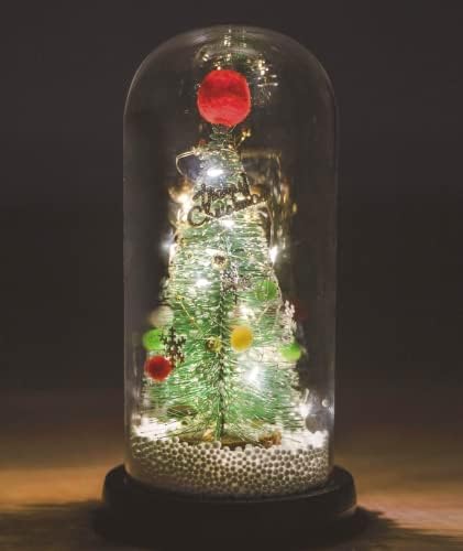 עץ חג המולד מיני בכיפת זכוכית