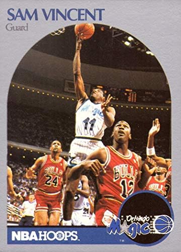 1990-91 NBA Hoops 223 כרטיס כדורסל סם וינסנט - רק כרטיס מייקל ג'ורדן בגופיית שיקגו בולס 12