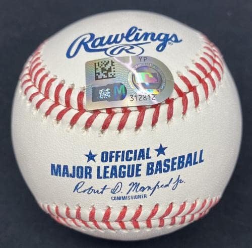 דרק ג'טר הצלילה 7-1-04 חתום בייסבול MLB HOLO-כדורי בייסבול עם חתימה
