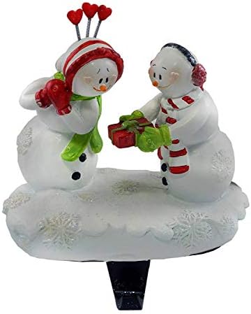 פיצוצי מסיבות זוג שלג איש עץ עץ מחזיק גרב חג המולד