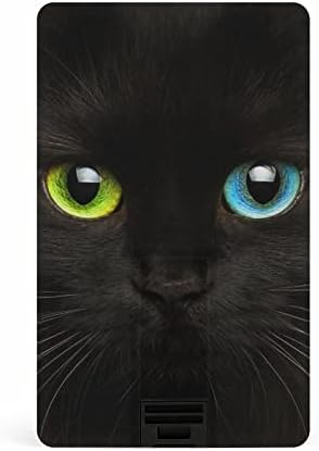 צבעי חתול שחור עיניים כרטיס אשראי USB פלאש מזיכרון מותאם אישית מקל אחסון מקש כונן 64 גרם