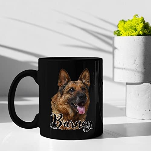 אישית גרמנית רועה כלב שחור קפה ספל כוס מתנות עבור כלב מאהב כלב אבא כלב אמא, גרמנית רועה כלב קרמיקה ספל תה ספלי 11 15 עוז, מותאם אישית