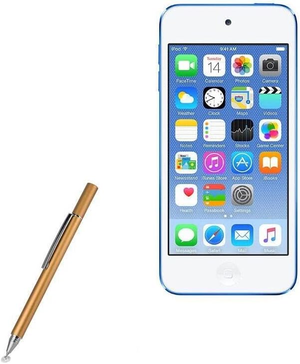 עט חרט בוקס גלוס תואם ל- Apple iPod Touch - Finetouch Capacitive Stylus, עט חרט סופר מדויק עבור Apple iPod Touch - Goldne Gold