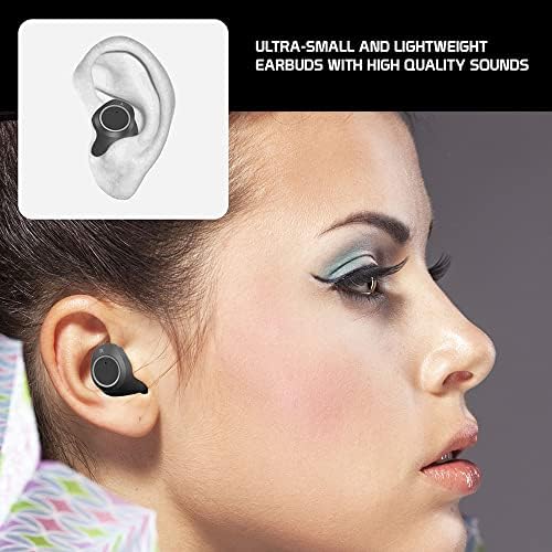 אוזניות Bluetooth אלחוטיות אלחוטיות התואמות ל- Motorola Moto G Stylus 2021 עם מארז טעינה באוזניות באוזן.