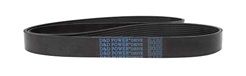 D&D PowerDrive 3PK0750 חגורת החלפה סטנדרטית מטרית, K, 3 -להקת, אורך 30.25 , גומי