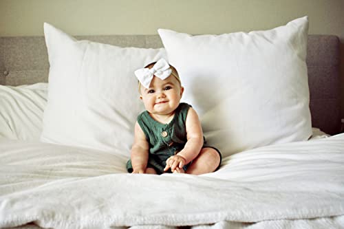 מארלי אן לי 4 סט תינוק קשת בנות סרט ניילון פשתן אביזרי ליילוד פעוט תינוק בעבודת יד סטי תינוק מתנות