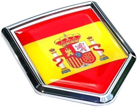מדבקות כרום מכוניות CBSHD201 דגל ספרד דגל ספרדי סמל ספרדי מדבקה מדבקות מכוניות