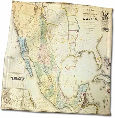 3 דרוז פלורן כל הדברים מקסיקנים - מפה מקסיקנית וינטג ' - מגבות