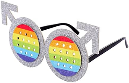 נוליטוי 2 יחידות קשת מסיבת צילום משקפיים משקפי תלבושת מסמנים קרנבל הומוסקסואלי אבזרים מצחיקים עבור