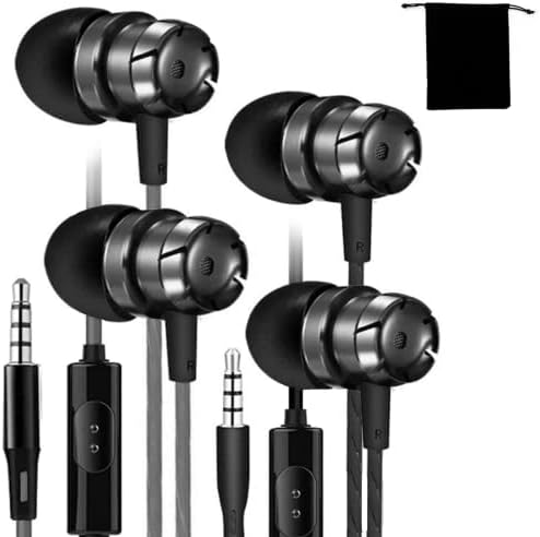 Gozanga 2 חבילה אוזניות קווית - אוזניות חוטיות עם מיקרופון