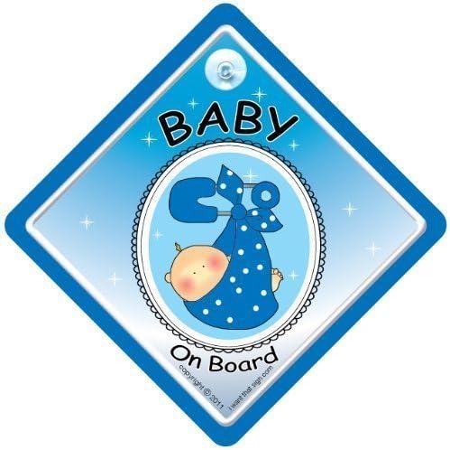 תינוק iwantthatsign.com תינוק על סימן רכב, נכד על הסיפון, סבב קלע כחול, תינוק על סימן מכונית, תינוק על הסיפון, מדבקות, מדבקה פגוש, נכד