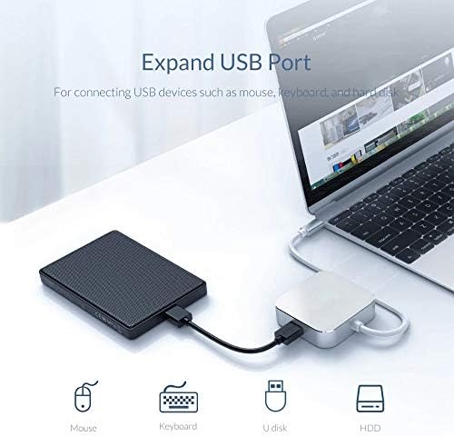 JAHH USB HUB USB Type-C ל- HDMI-תואם VGA Audio USB3.0 תחנת עגינה לתאם עבור סוג C USB 3.0 Hub