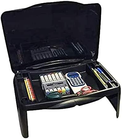 שולחן ברכיים של 17x11 קיפול שחור עם אחסון - מחשב נייד נייד קל משקל עמיד לילדים למבוגרים ילדים מצייר שולחנות הברכיים לשיעורי בית או קריאה.