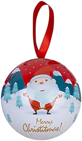 קישוט חג המולד קישוט חג המולד קישוטי תליית צנצנת ממתקים יצירתיים חג המולד קופסא סוכריות כדור עץ חג המולד תליית קישוטי כדור תליונים שניתן