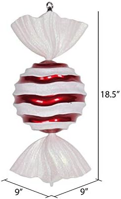 ויקרמן 18.5 קישוט חג המולד של סוכריות גל אדום-לבן אדום