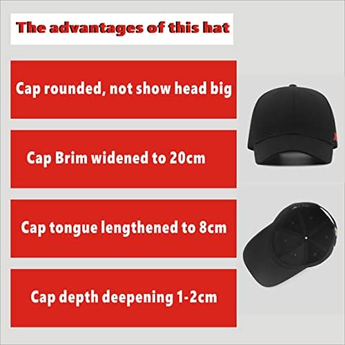 Munula Giversize Cap XXL כובעי ראש גדולים לגברים כובעי רקמה גדולים כובע אבא מתכוונן 23.6 -26.8