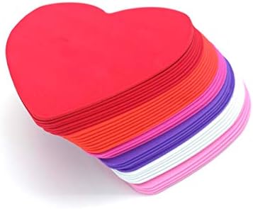 MBJELIR EVA קצף צורת לב DIY ערכת מלאכה של האהבה/יום האם, קישוטים למסיבה ， 6 צבעים -6 אינץ '35 יחידות