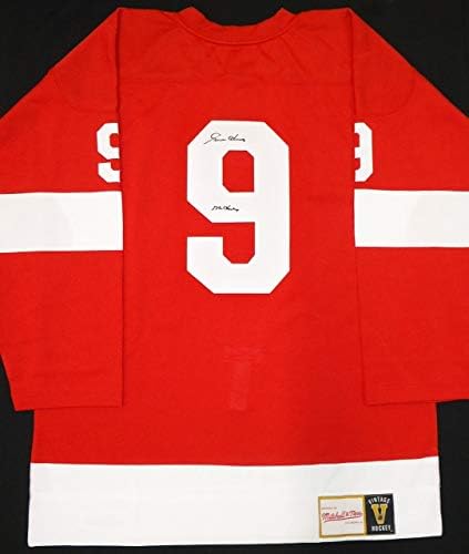גורדי האו חתימה על דטרויט כנפיים אדומות מיטשל ונס ג'רזי - גופיות NHL עם חתימה
