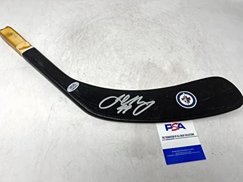 ג'וש מוריסי וויניפג ג'טס חתימה חתימה על הוקי מקל הוקי פסא COA - מקלות NHL עם חתימה