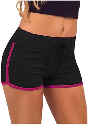 נשים ספורט יוגה כושר בקרת בטן דחיפה חותלות מכנסי בגדי כושר מזדמנים נדן נדן אמצע המותניים משיכת קצרים