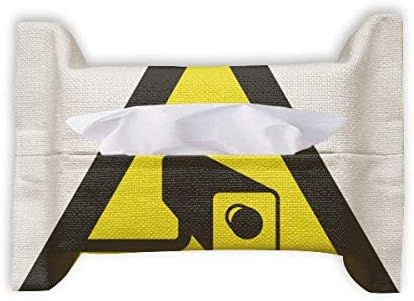 סמל אזהרה משולש משולש צהוב משולש נייר מגבת מפית רקמת פנים מפית