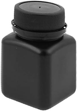 X-deree 60 מל פלסטיק פה רחב עגול דגימה כימית אטומה בקבוק מגיב שחור (bottiglia di plastica del reagente sigillata campione chimico rotondo