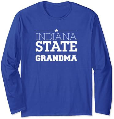 שינון אוניברסיטת אינדיאנה סבתא סבתא שרוול ארוך חולצת טריקו