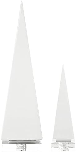 מערך פירמידות קרמיקה לבנות גדולות ביותר של 2 של 2