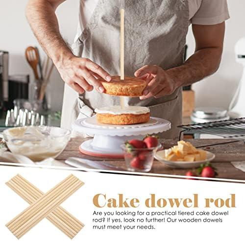 100 מארז עץ עוגת דובל מוטות שכבות עוגת תמיכה מוטות עץ עוגת מקלות עבור מאפיית מטבח חתונה דקור חתונה עוגת סטנד